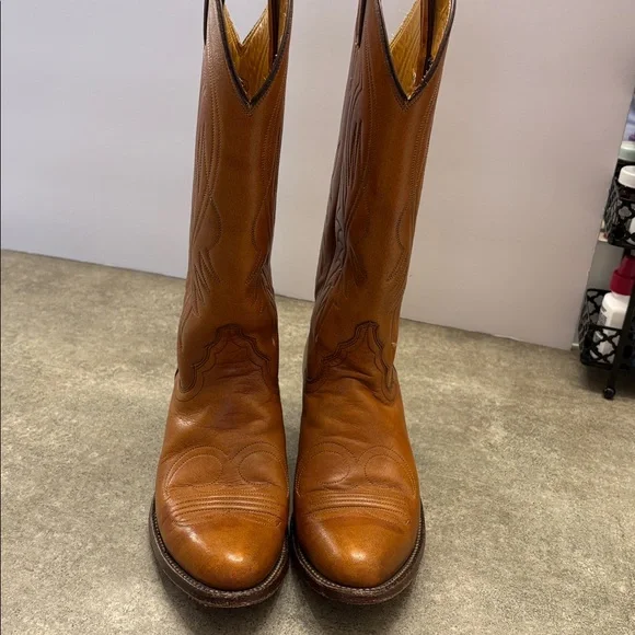 Justin Brown Leather Cowgirl Boots style #4182 - Picture 5 of 5